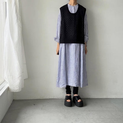 atelier naruse  コットンバスケット編みニットベスト