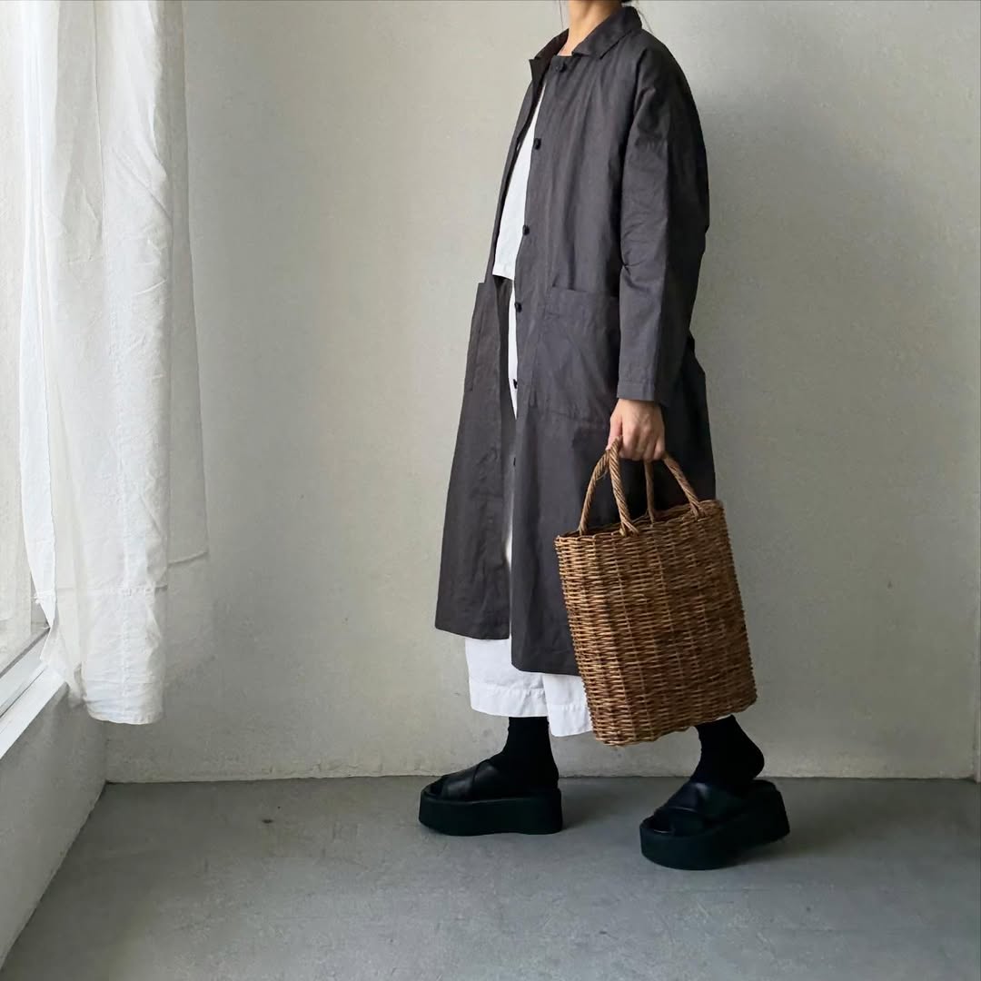 jujudhau  デッドストックコットンワークコート　グレー