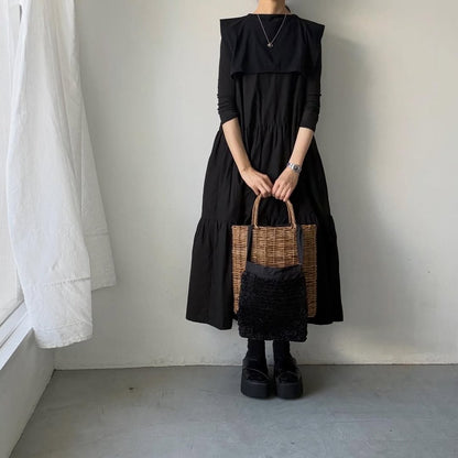 R&D.M.Co ガーメントダイフリルショルダーバッグ