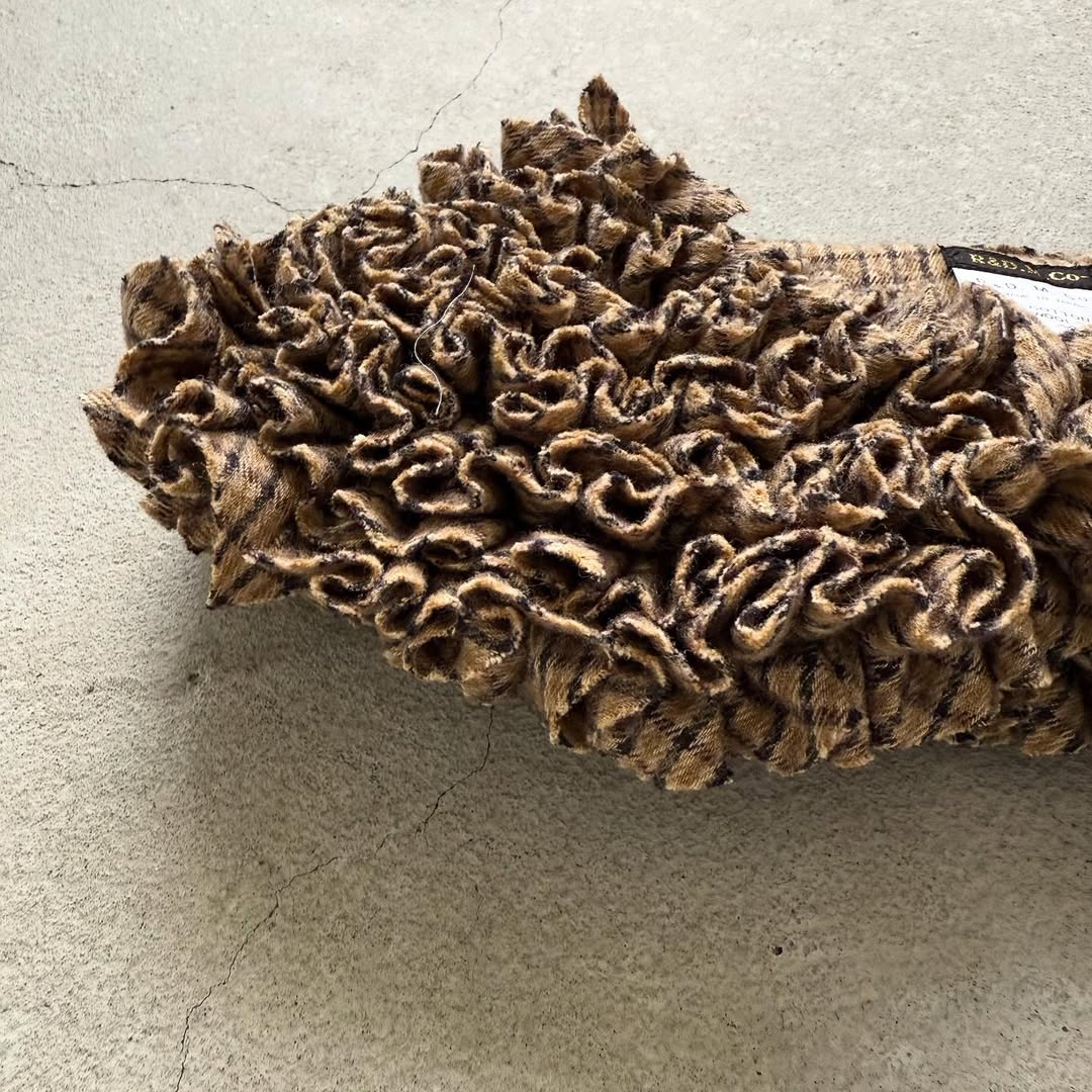 R&D.M.Co  コットンウールフリルカラー　チェック