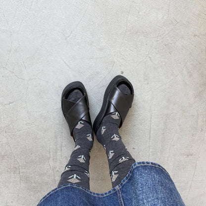 French Bull ジニアオーバーニーソックス　チャコールグレー