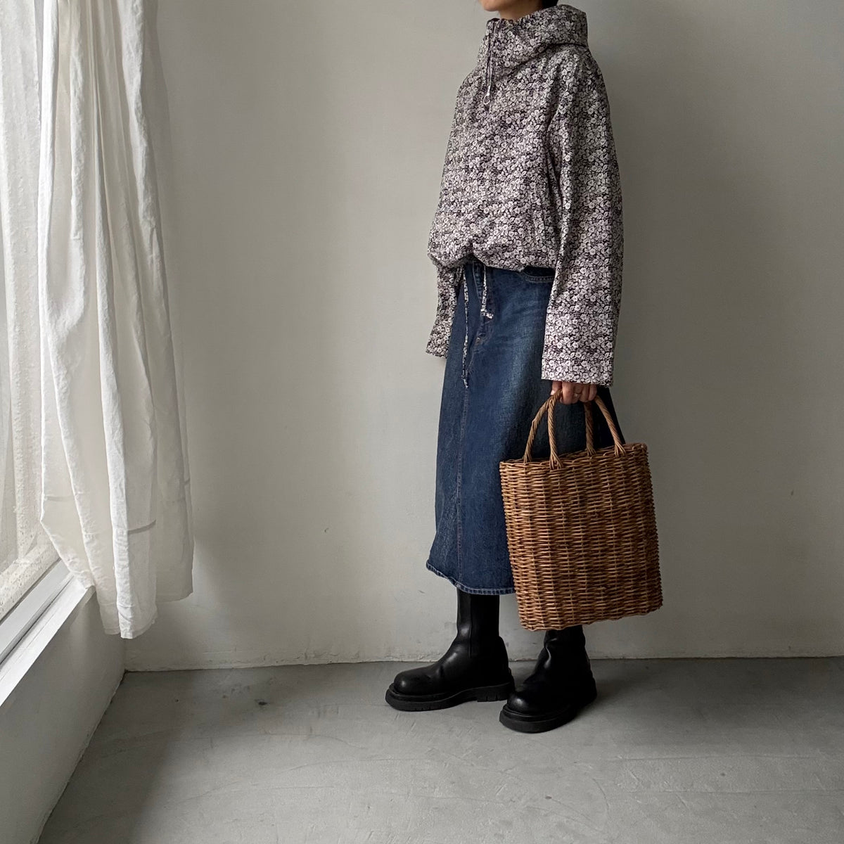 R&D.M.Co  コットンワイルドベリーフーディブルゾン