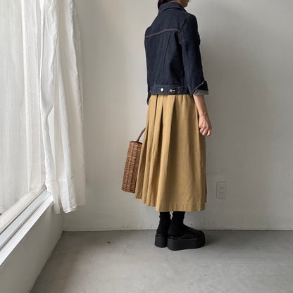 Linenya  コットンタックスカート　82センチ　ベージュ