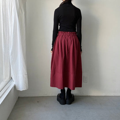 MAGALI オールドコットンラップ風スカート　レッド