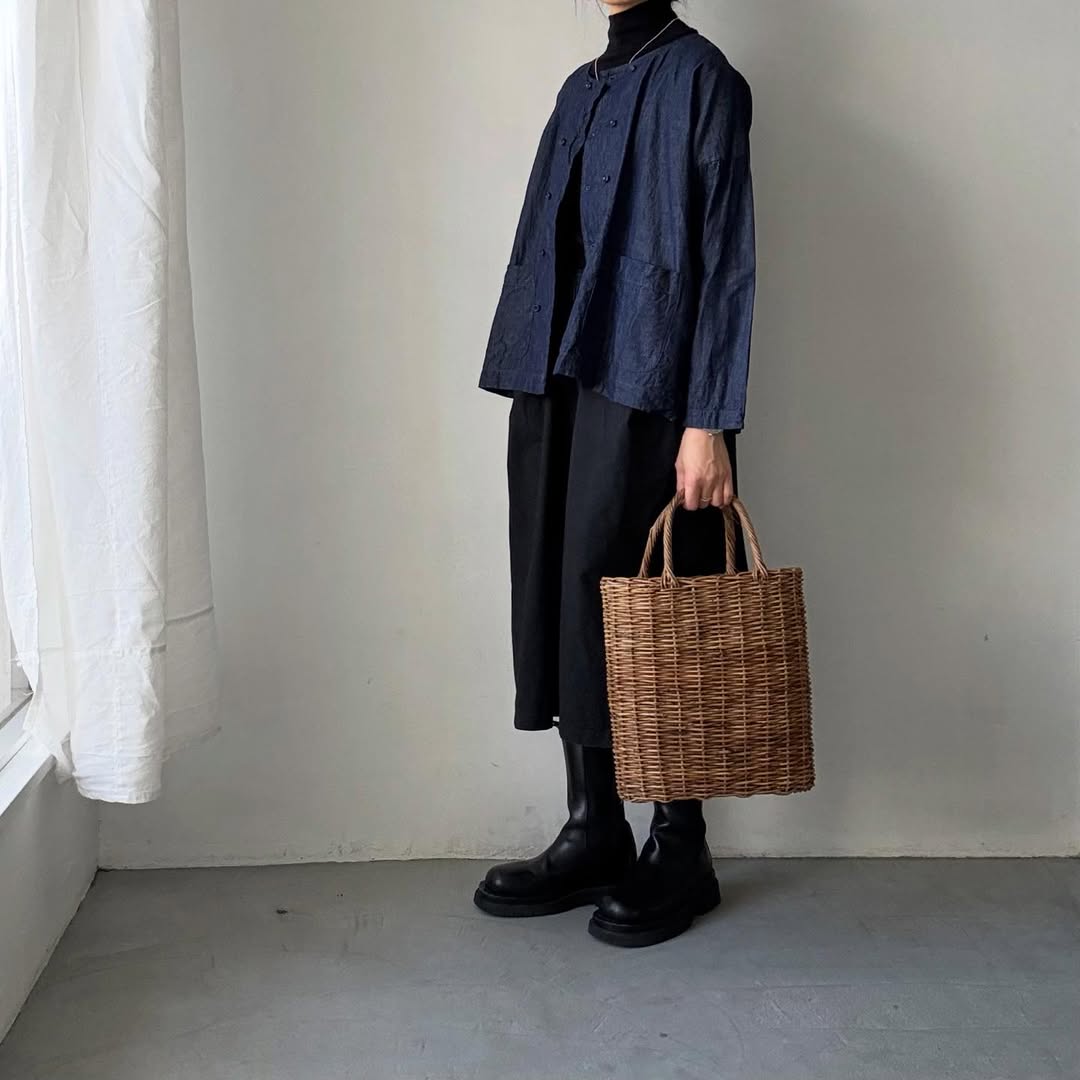 jujudhau デッドストックデニムダブルボタンシャツ