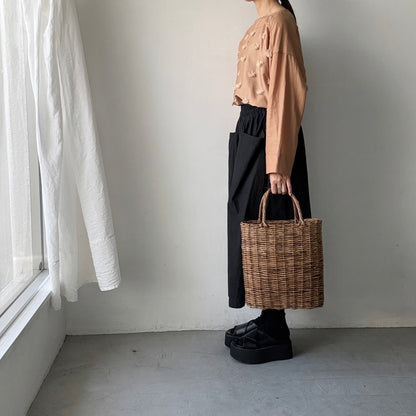 kijinokanosei  ひなぎくビッグプルオーバー　ベージュ×ベージュ