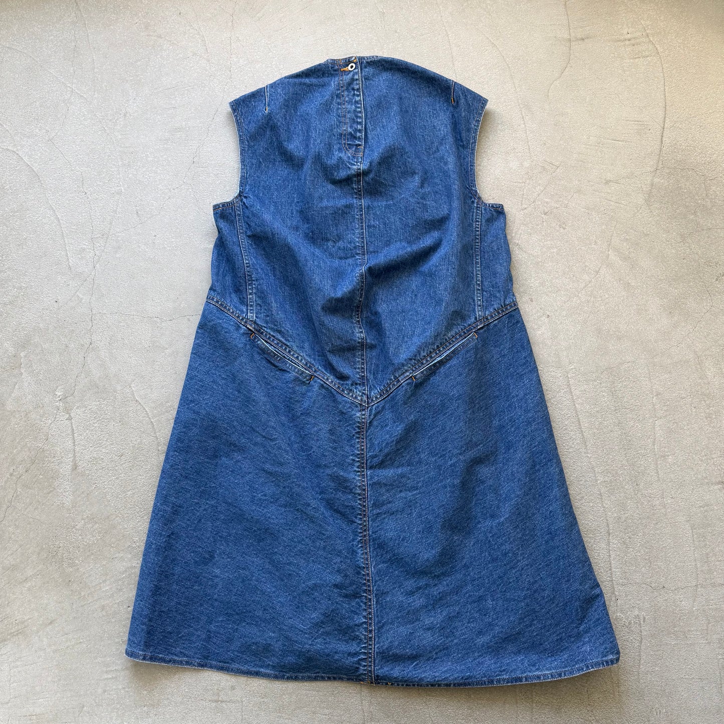 R&D.M.Co デニムハンチドバックドレス(ヴィンテージライク)