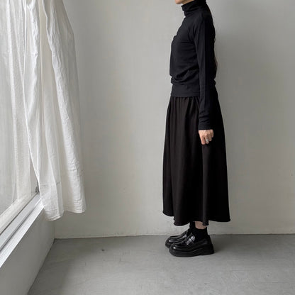 MAGALI コットンウールハイネックカットソー　ブラック