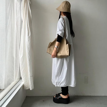 TENNE HANDCRAFTED MODERN ベンタイルコットンボストンバッグS キャメル