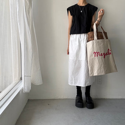 MAGALI   キャンバスコットンリネントートバッグ　ナチュラル