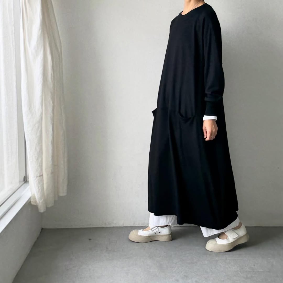 atelier naruse  スムースウールコクーンワンピース　size2