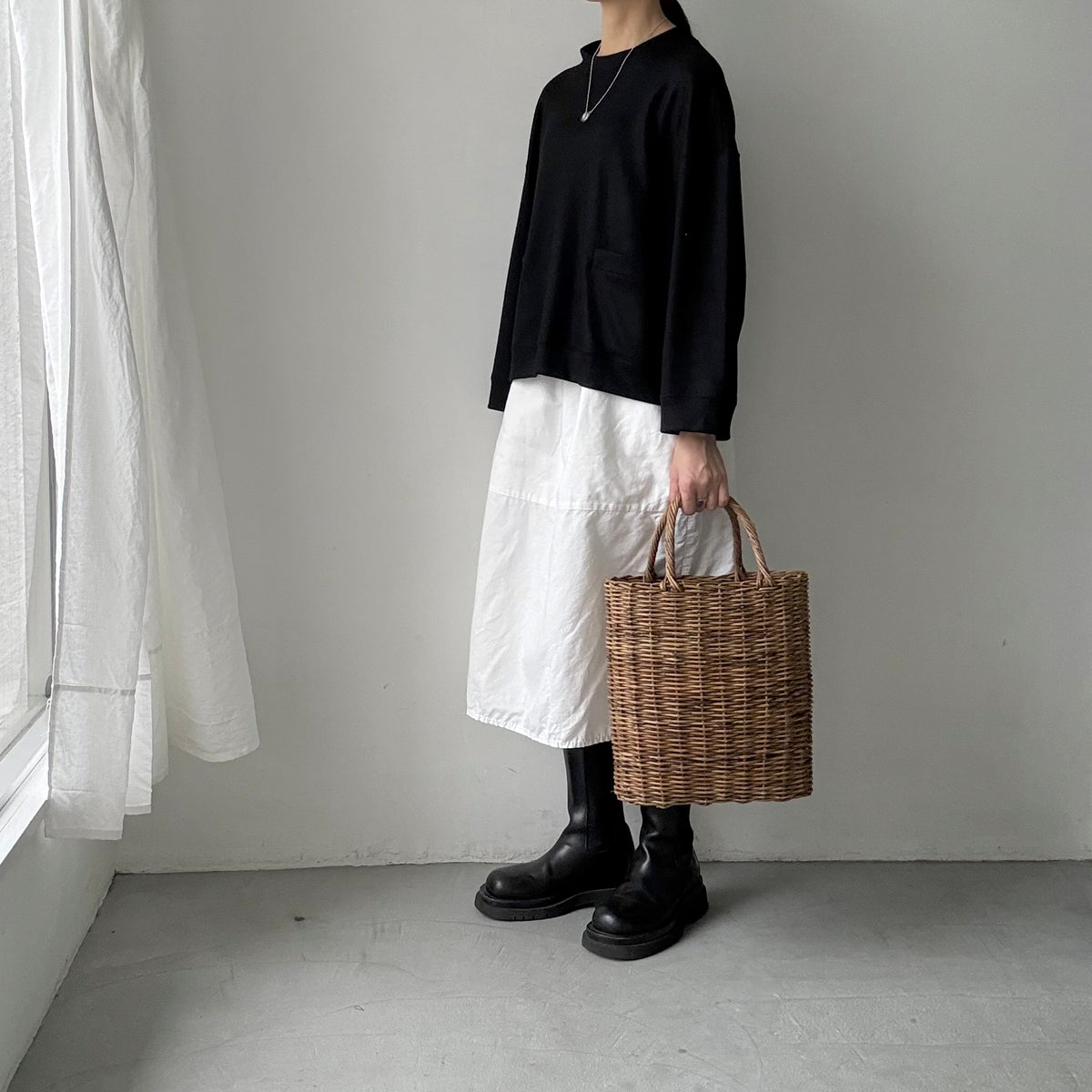 R&D.M.Co  ミドルスムースポケットプルオーバー