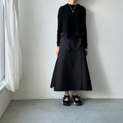 TENNE HANDCRAFTED MODERN ラップスカート　ブラック