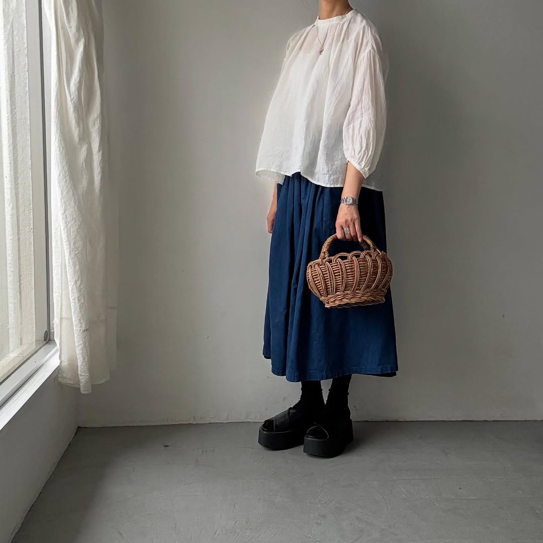 R&D.M.Co  リネンヘンプスモックブラウス　オフホワイト