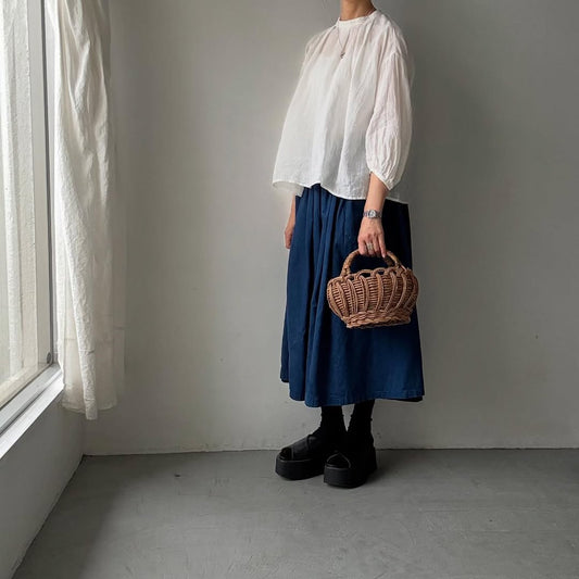 R&D.M.Co  リネンヘンプスモックブラウス　オフホワイト