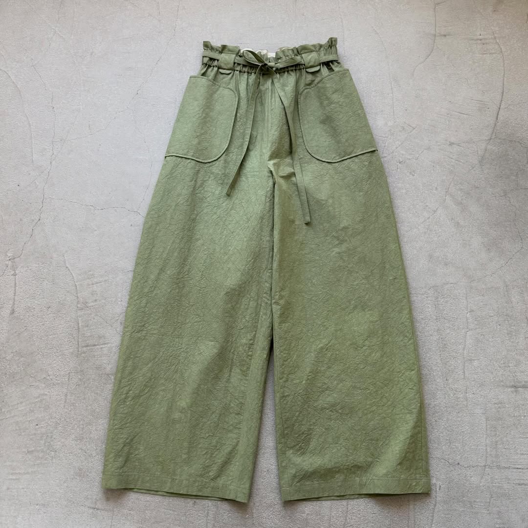 MAGALI コットンリネンファナージュロングパンツ