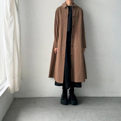 atelier d'antan Girardコットンコートワンピース　カーキ