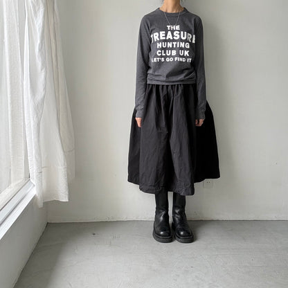 R&D.M.Co トレジャーハンティング長袖Tシャツ　チャコールグレー