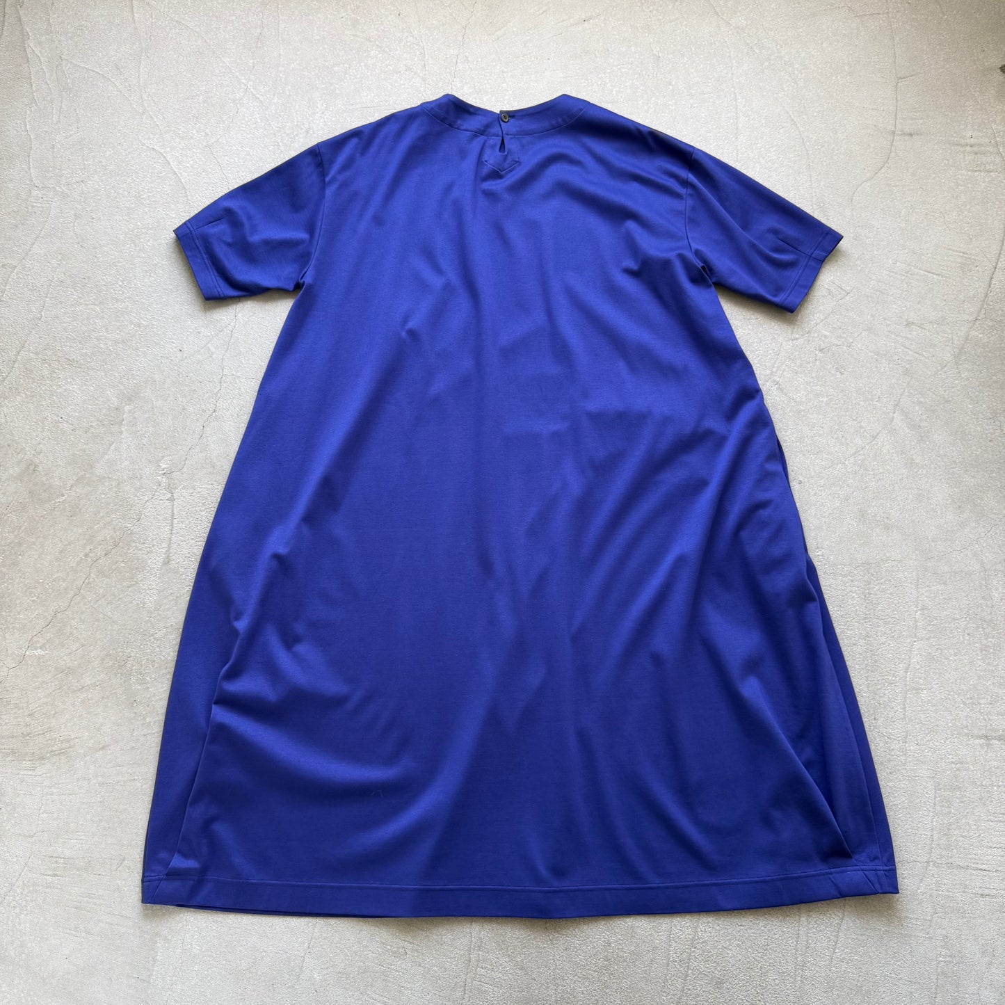 atelier naruse  コットンカットソーコクーンワンピース　ネイビーブルー