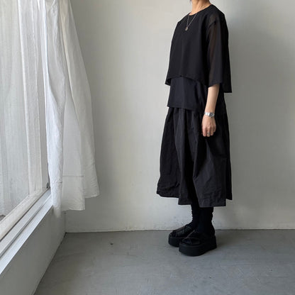 TENNE HANDCRAFTED MODERN オーガンジーショートプルオーバー