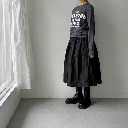 R&D.M.Co トレジャーハンティング長袖Tシャツ　チャコールグレー