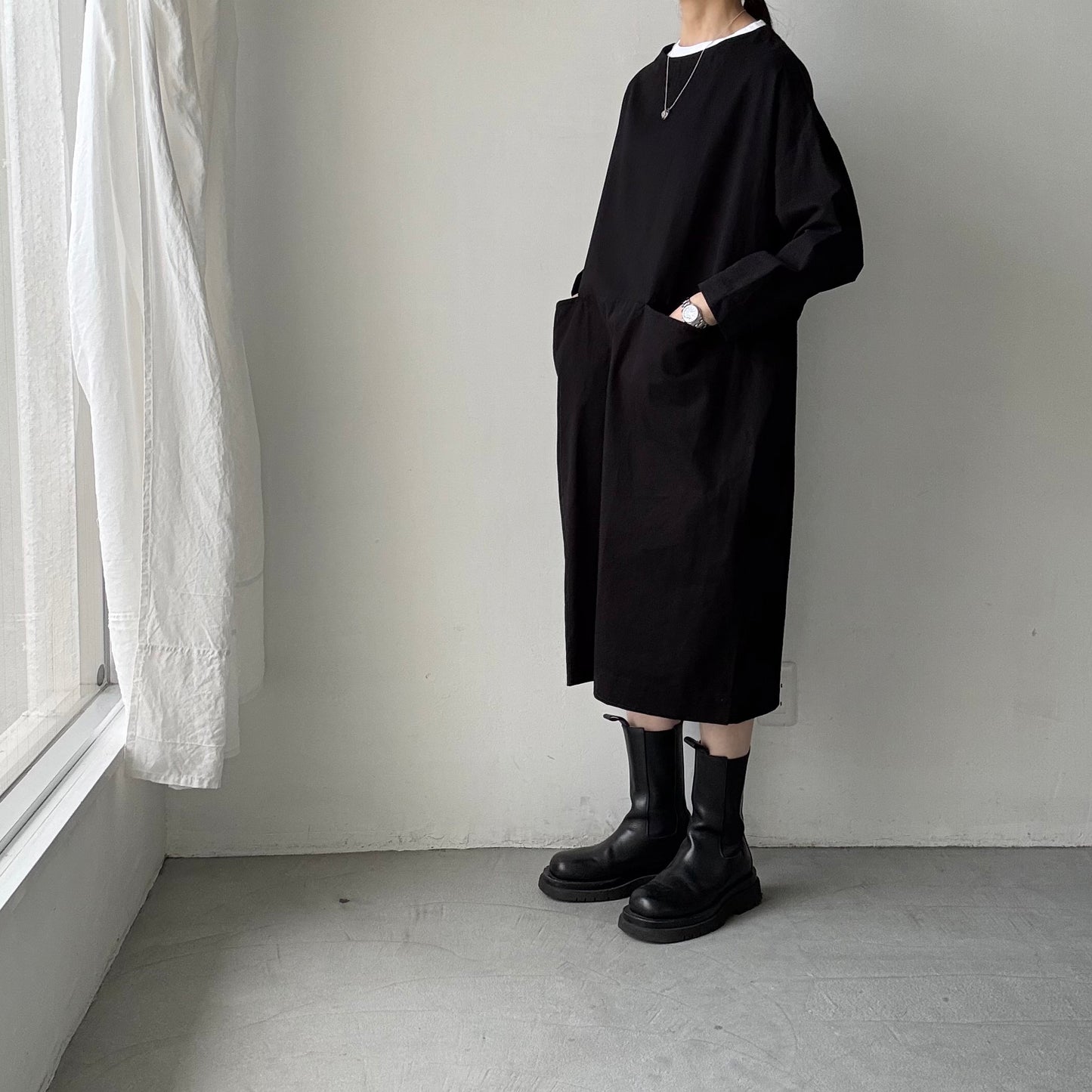 jujudhau デッドストックコットンイージードレス