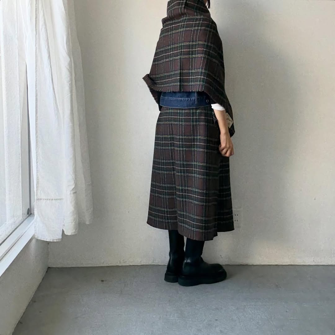R&D.M.Co ウールタータンチェックマフラー