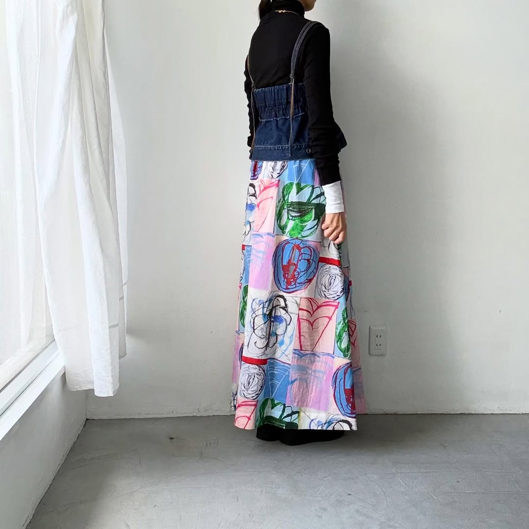 ayanoguchiaya　アートワークプリント2wayスカートドレス