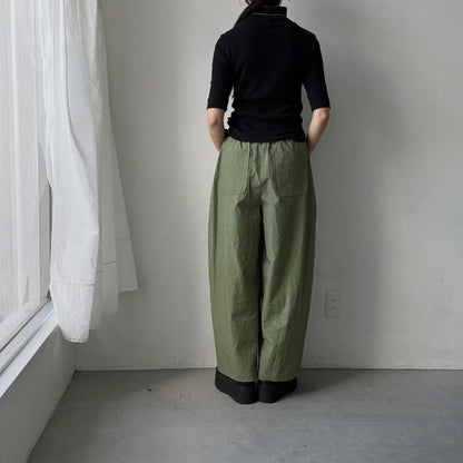 MAGALI コットンリネンファナージュロングパンツ