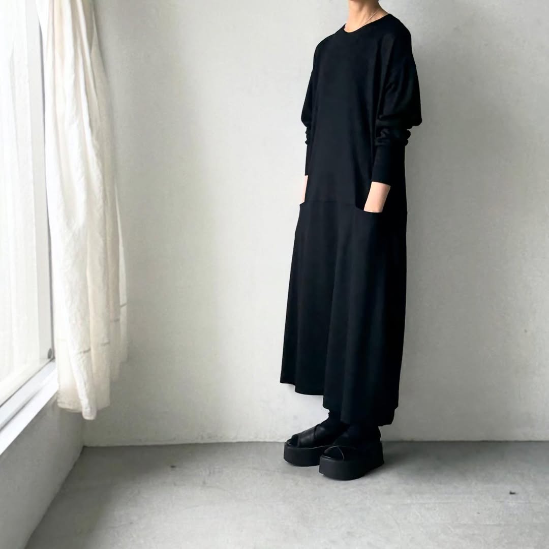 atelier naruse  スムースウールコクーンワンピース　size2