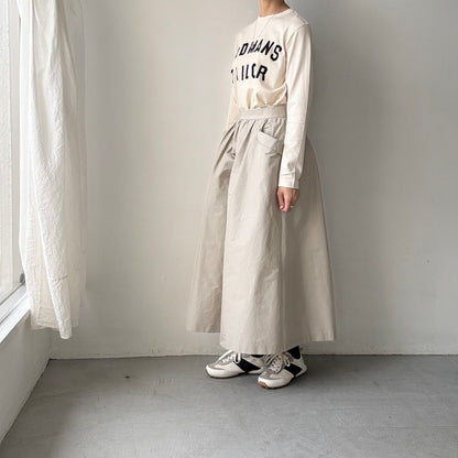 OLDMANS TAILOR OMTフロッキープリントロゴ長袖Tシャツ