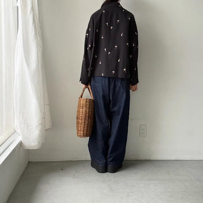 atelier naruse  コットンリネンテーラードジャケットnohara