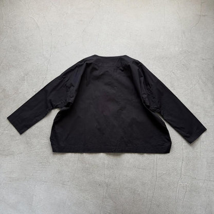 jujudhau デッドストックコットンダブルボタンシャツ　ブラック