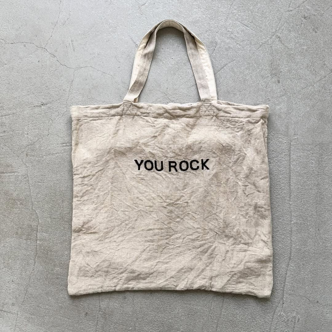 R&D.M.Co  YOU ROCK リネントートバッグ