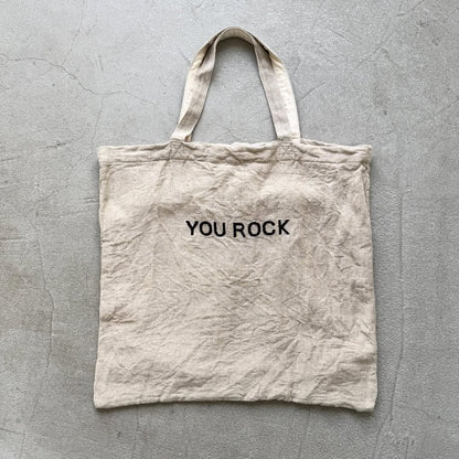 R&D.M.Co  YOU ROCK リネントートバッグ