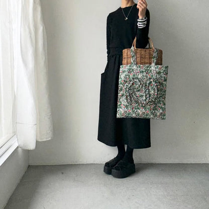 R&D.M.Co  ワイルドベリーフィールドローンフリルデコレーショントートバッグ