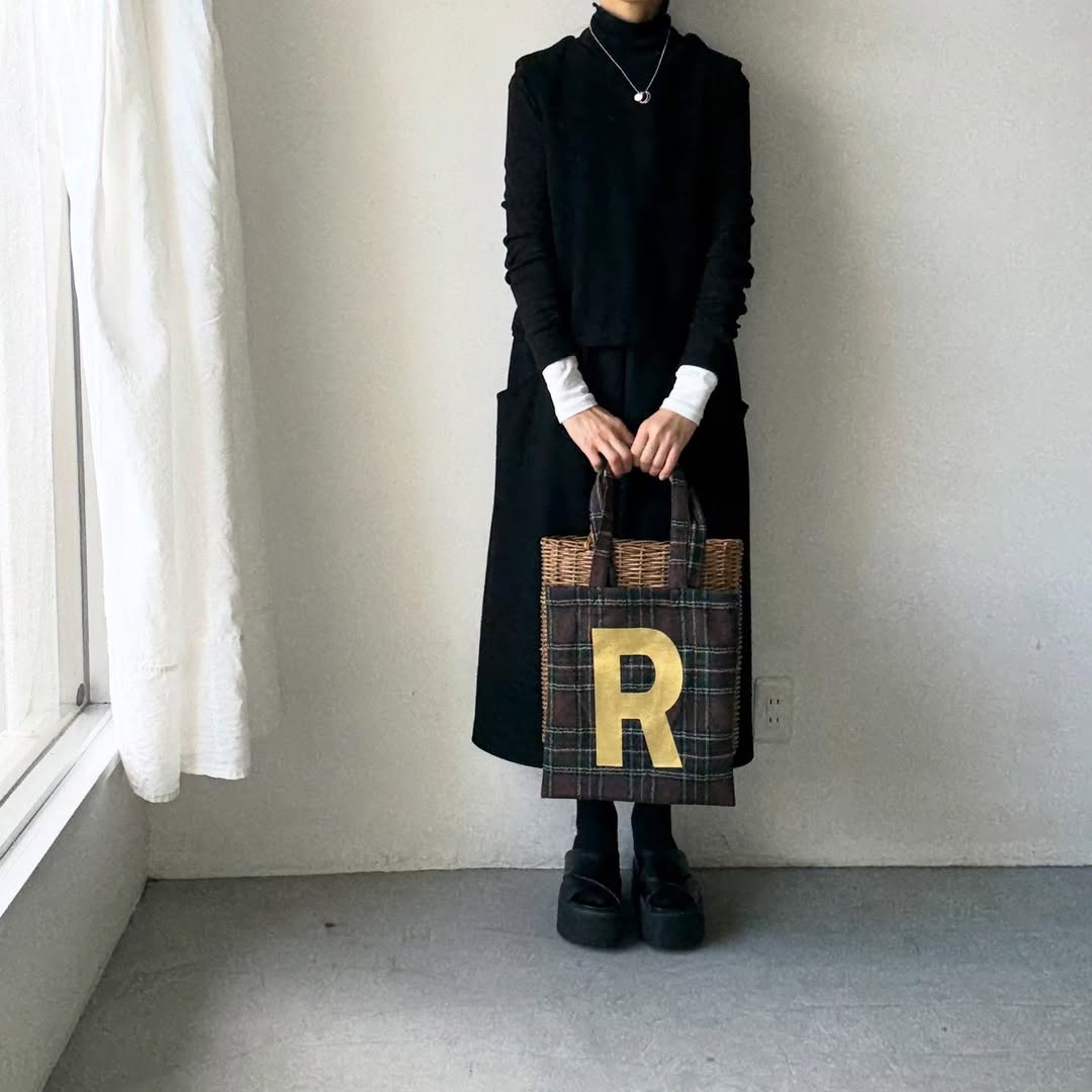 R&D.M.Co  ウールタータンチェックRトートバッグ