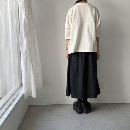 🟡水曜日入荷分予約受付中🟡 Linenya  テラヴェ7分袖Tシャツ　アイボリー