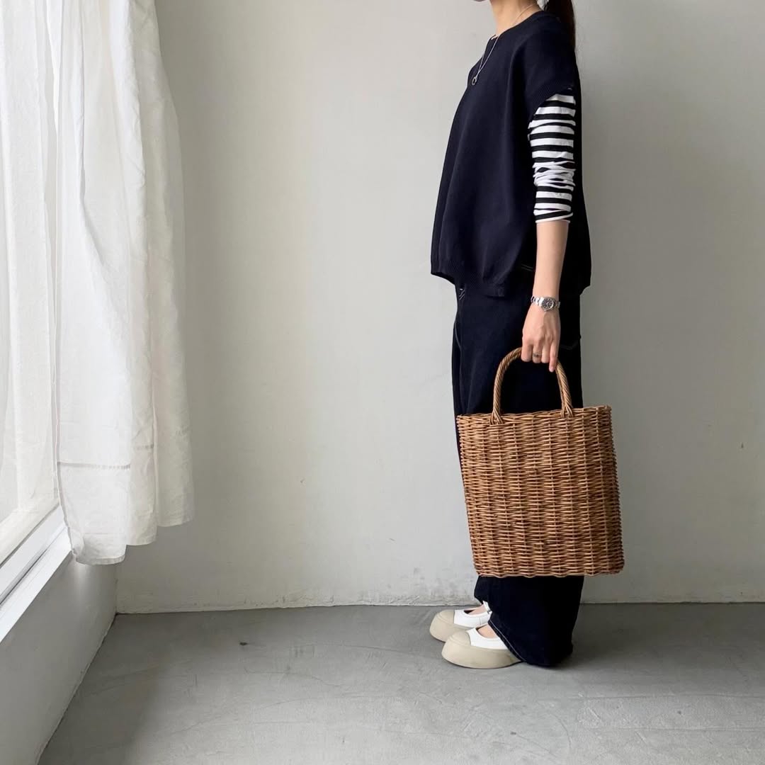 homspun  コットンコードベスト　ネイビー