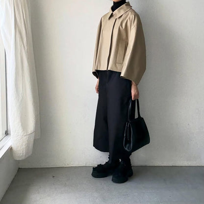 TENNE HANDCRAFTED MODERN ベンタイルショートケープコート