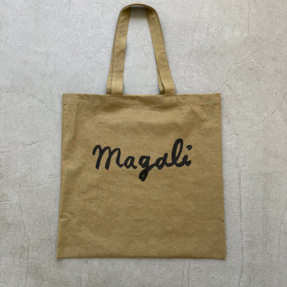 MAGALI   キャンバスコットンリネントートバッグ　カーキ