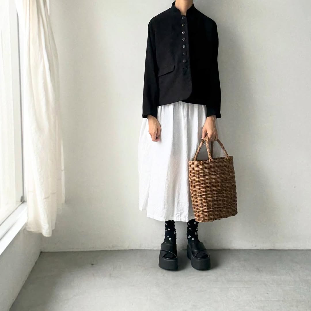 atelier d'antan Taineコットンジャケット – blanc