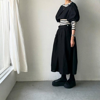 R&D.M.Co  コットンポリエステルタフタプルオーバーボレロ