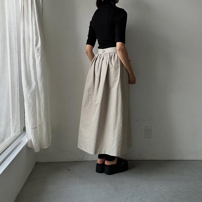 saqui  タフタギャザーロングスカート
