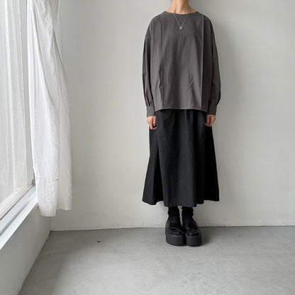 atelier naruse  オーガニックコットンタックブラウス