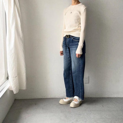 R&D.M.Co  クルーネックリブニットソー