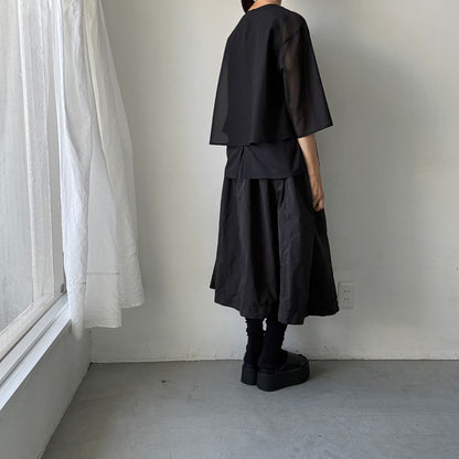 TENNE HANDCRAFTED MODERN オーガンジーショートプルオーバー