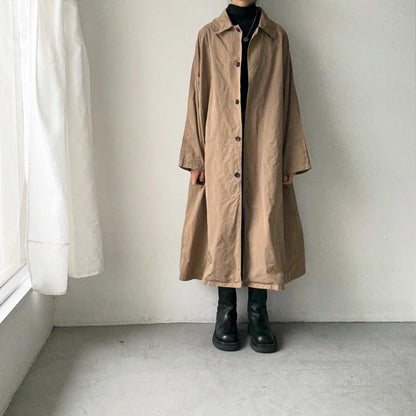 R&D.M.Co ガーメントダイステンカラーコート　ベージュ