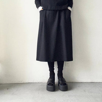 homspun コットンウールかのこ編みハイソックス　ブラック