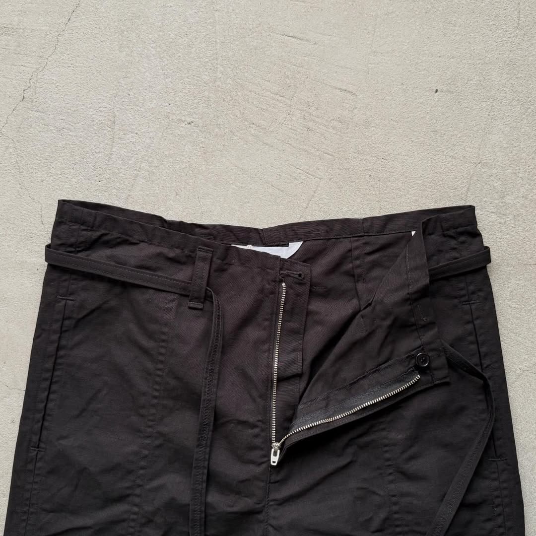 homspun  リップストップハーフパンツ　ブラック